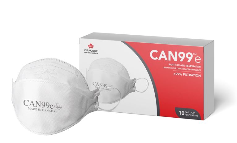CAN99 Respirator - Made in Canada - 25 Units/Box (N95 filtration