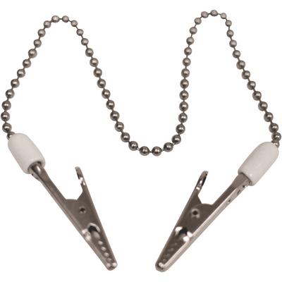Buffalo Dental Metal Chain Non-Autoclavable Bib Holders White - 12pk