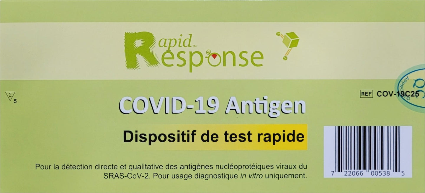 COVID-19 Antigen Rapid Test Device - 5 individual tests per pack